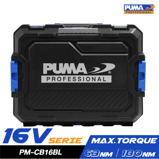 ชุดสว่านกระแทกไร้สาย และไขควงกระแทกไร้สาย PUMA 16V พร้อมแบตและแท่นชาร์จ PM-CB16BL