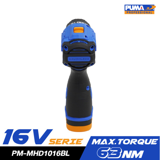 สว่านไขควงไร้สาย 5in1 PUMA 10mm 16V พร้อมแบตเตอรี่และแท่นชาร์จ PM-MHD1016BL