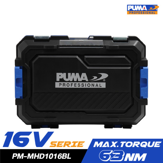 สว่านไขควงไร้สาย 5in1 PUMA 10mm 16V พร้อมแบตเตอรี่และแท่นชาร์จ PM-MHD1016BL