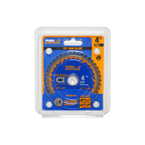 ใบเลื่อยวงเดือนตัดไม้  4" PUMA 110*40T*1.2*20 PTC-W440T