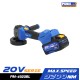 เครื่องเจียรไร้สาย ไร้แปรงถ่าน 20V PUMA PM-4920BL พร้อมแบตและแท่นชาร์จ