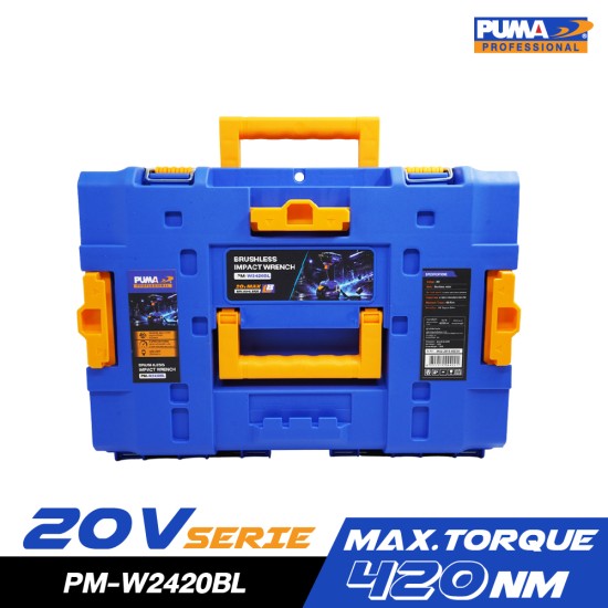 บล็อกกระแทกไร้สาย ไร้แปรงถ่าน 20V PUMA PM-W2420BL พร้อมแบตและแท่นชาร์จ