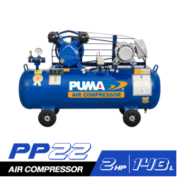 ชุดปั๊มลม PUMA PP22-HI220V-MG 2HP ถัง 148 ลิตร