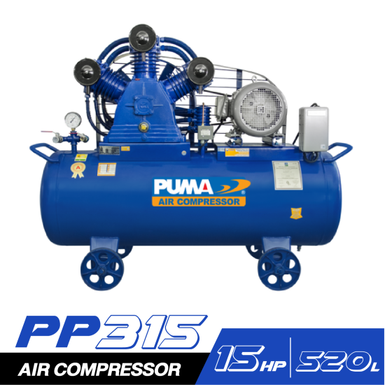 ชุดปั๊มลม PUMA PP315-PPM380V-MG 15HP ถัง 520L